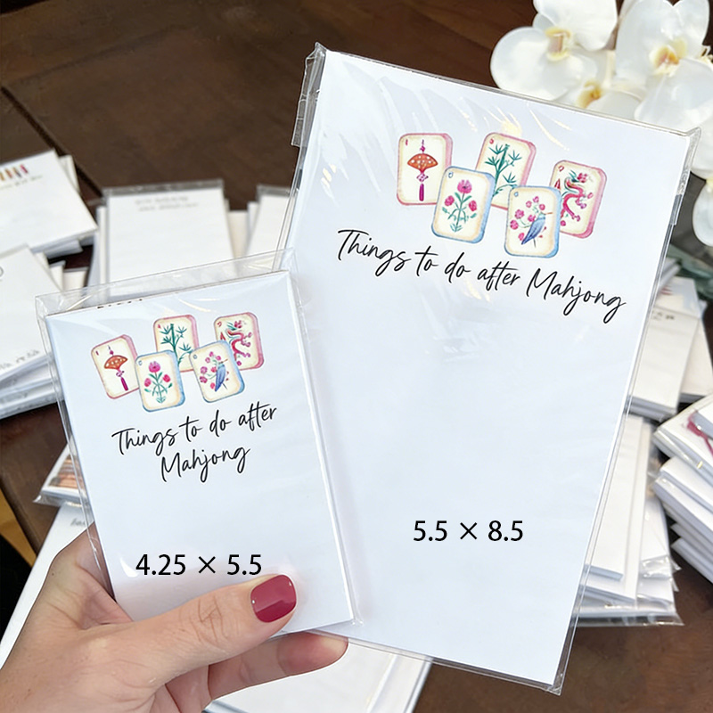 Personalized Mahjong Notepad Things to Do After Mahjong Pad for Mahjong Players Gift for Tile Game Lovers Funny Mahjong Themed Gift