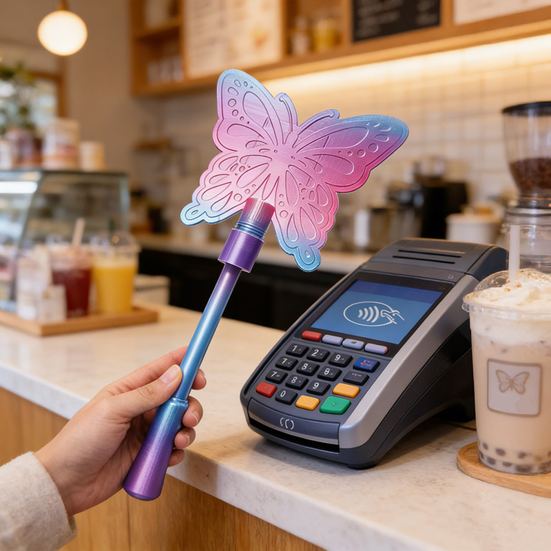Personalized Butterfly Magic Wand Tap to Pay