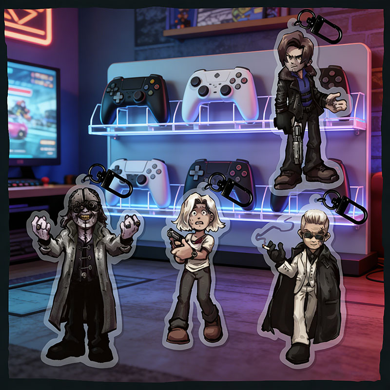 Personalized Requiem Keyrings Leon Grace Victor Gideon and Zeno Perfect Gift for Game Lovers Movie Lovers