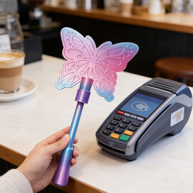 Personalized Butterfly Magic Wand Tap to Pay