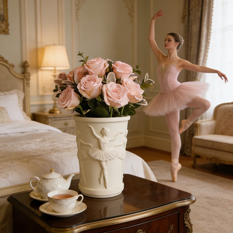 Personalized Multi-Color Ballerina Vase 3D Printed Ballet Dancer Sculpture Flower Pot Gift for Ballet Enthusiasts