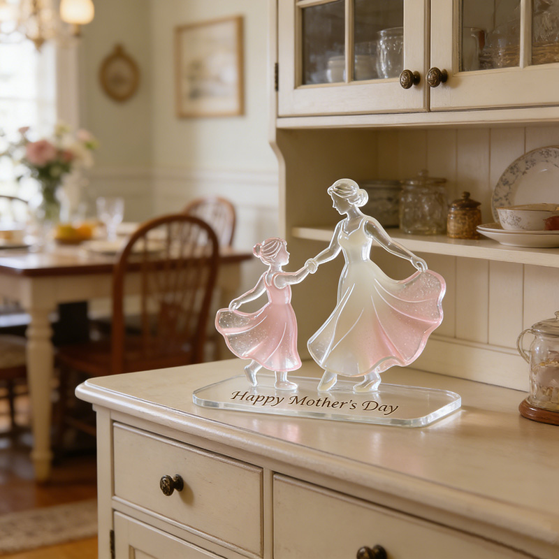 Personalized Mother and Daughter Dance Themed Acrylic Plaques Custom Text Gift for Family Members and Dancers for Mother's Day Birthday Christmas