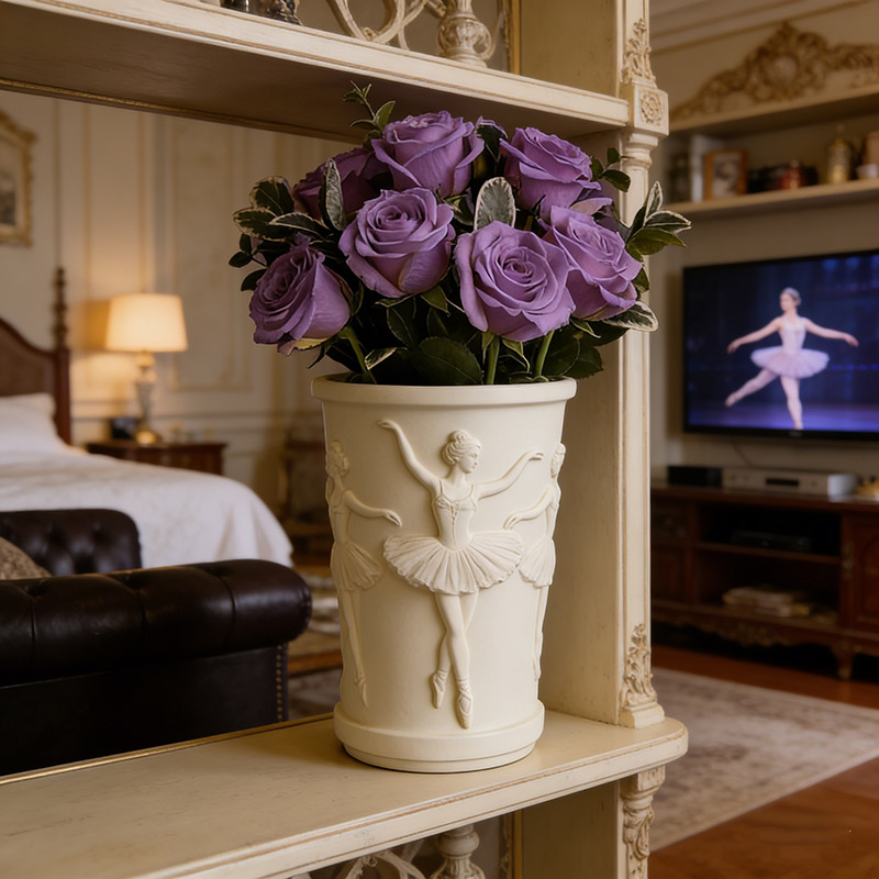 Personalized Multi-Color Ballerina Vase 3D Printed Ballet Dancer Sculpture Flower Pot Gift for Ballet Enthusiasts