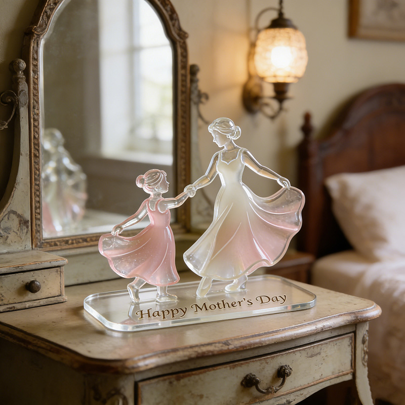 Personalized Mother and Daughter Dance Themed Acrylic Plaques Custom Text Gift for Family Members and Dancers for Mother's Day Birthday Christmas