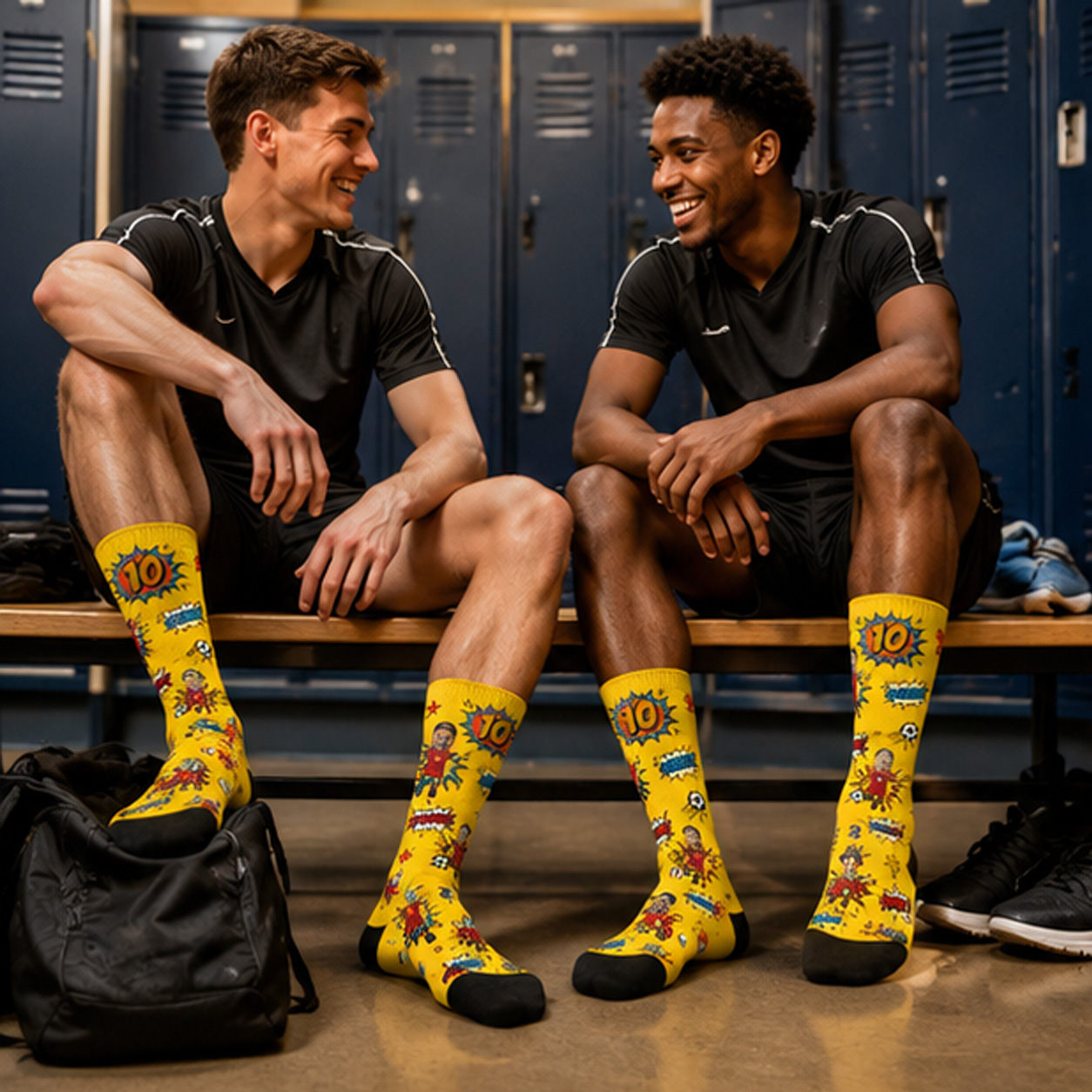 Personalized Face Soccer Socks Custom Photo and Number Soccer Crew Socks Sports Fan Gift