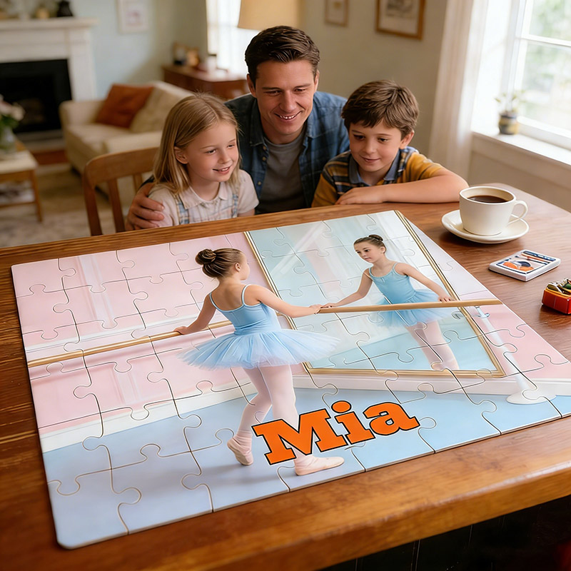 Personalized Ballet Girl Puzzles Custom with Photos and Names Perfect Gift for Kids Ballet Dancers and Dance Teachers