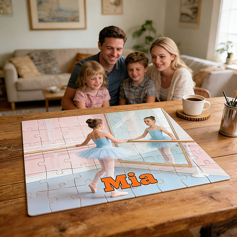 Personalized Ballet Girl Puzzles Custom with Photos and Names Perfect Gift for Kids Ballet Dancers and Dance Teachers