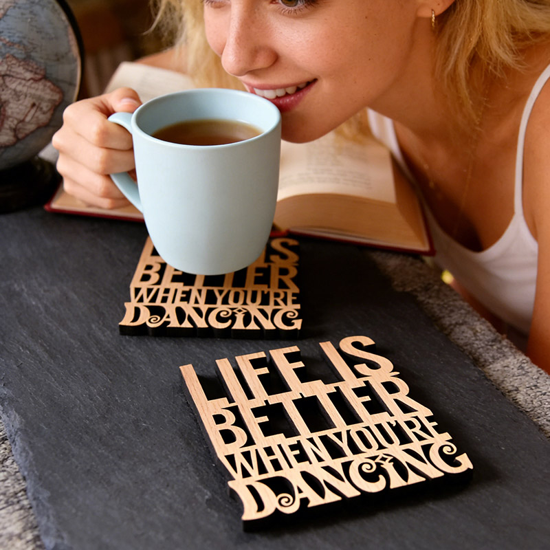 Personalized x1 Individual Life is Better When You're Dancing Coaster Perfect for Dancing Obsessives People Love to Dance Dancer Gifts Dance Coaster