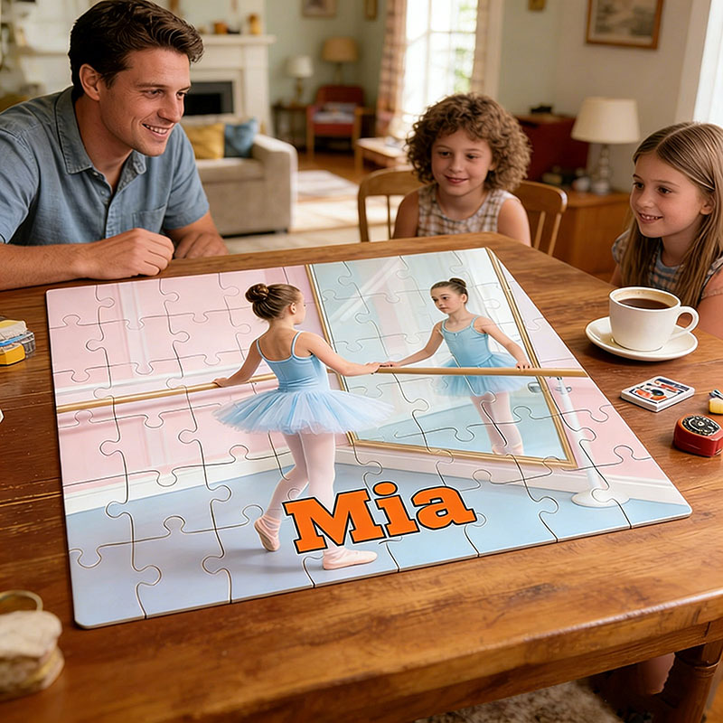 Personalized Ballet Girl Puzzles Custom with Photos and Names Perfect Gift for Kids Ballet Dancers and Dance Teachers