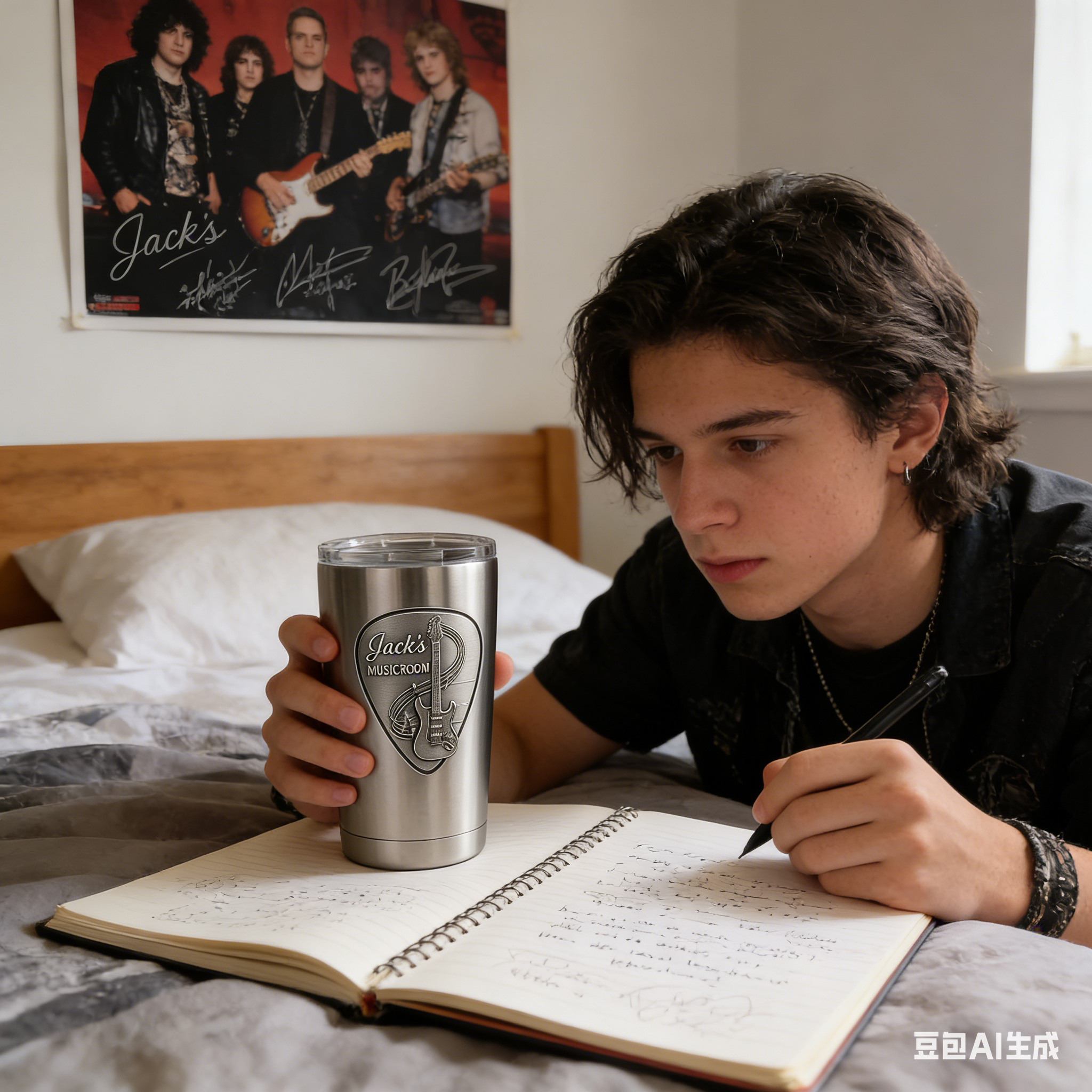 Personalized Guitar Pick Music Stainless Steel Tumbler Custom Text Gift for Guitarists Band Members Music Studio for Performances Birthdays Holiday Parties