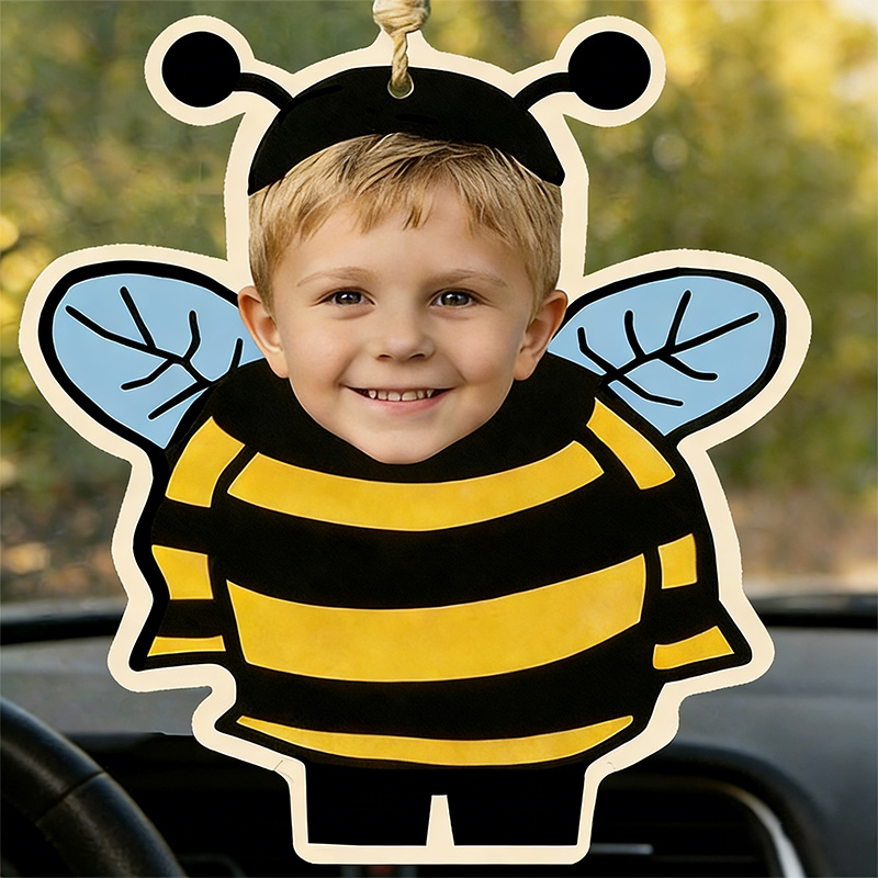 Personalized Cute Insect Theme Car Freshener Custom Photo Holiday Gift Choice Scented Decor