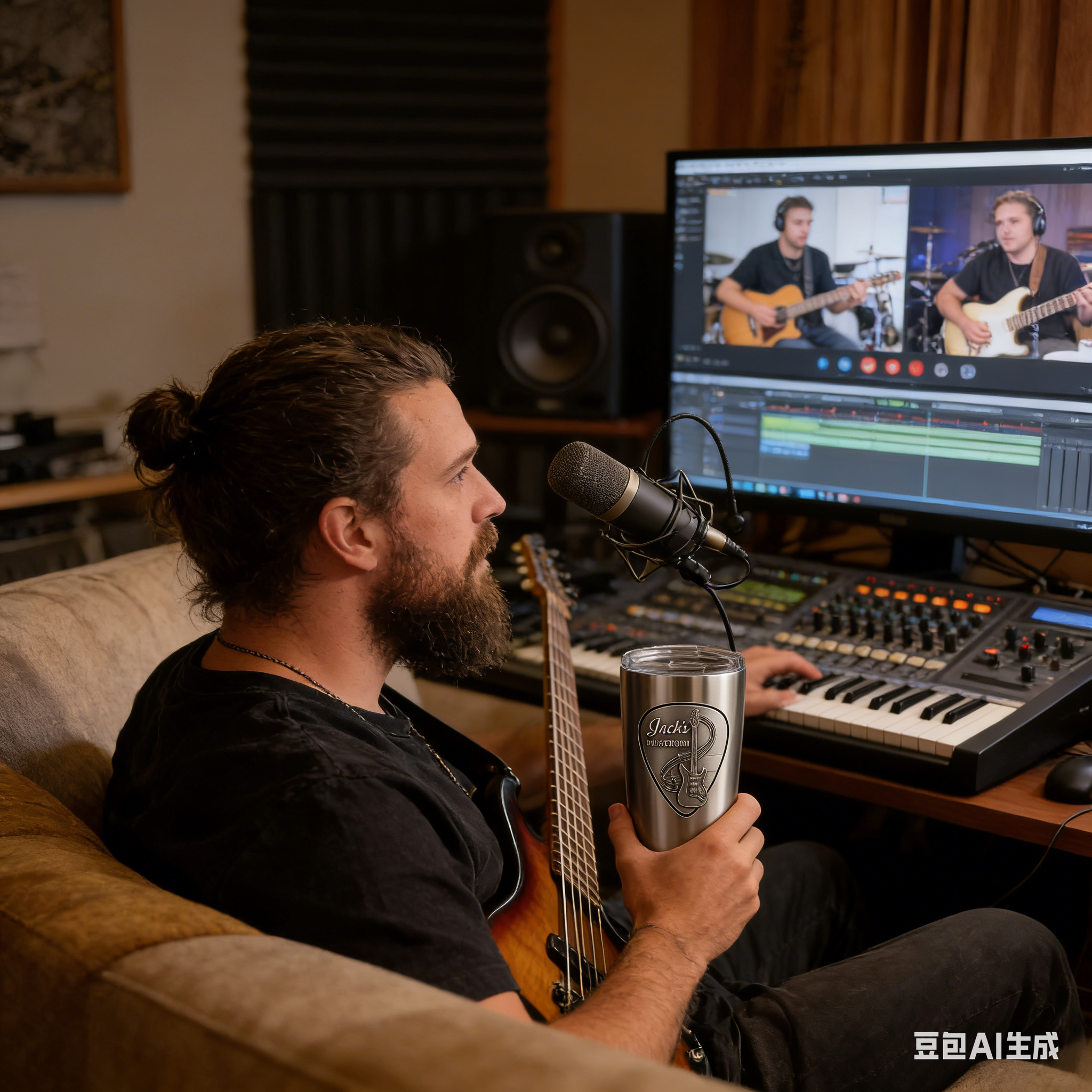 Personalized Guitar Pick Music Stainless Steel Tumbler Custom Text Gift for Guitarists Band Members Music Studio for Performances Birthdays Holiday Parties