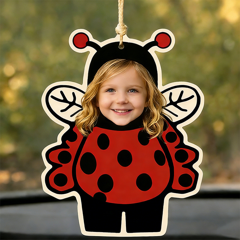 Personalized Cute Insect Theme Car Freshener Custom Photo Holiday Gift Choice Scented Decor