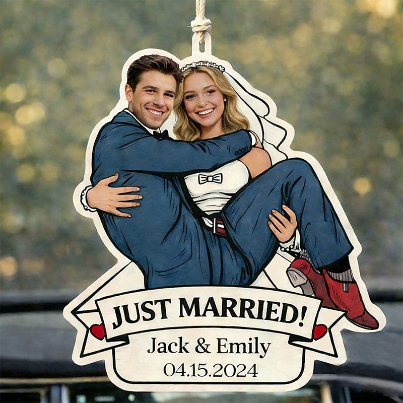 Personalized Funny Princess Carry Car Freshener Custom Photo Romantic Gift for Couples  