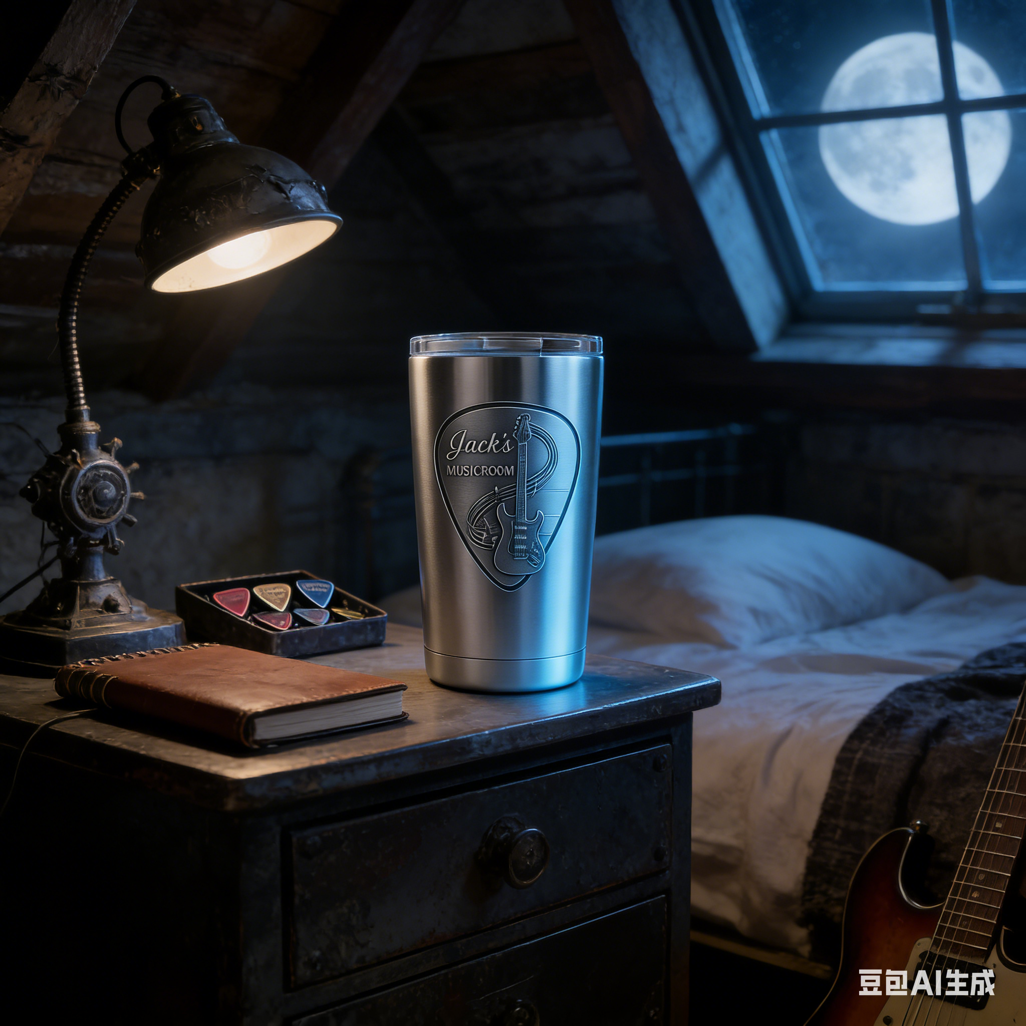 Personalized Guitar Pick Music Stainless Steel Tumbler Custom Text Gift for Guitarists Band Members Music Studio for Performances Birthdays Holiday Parties