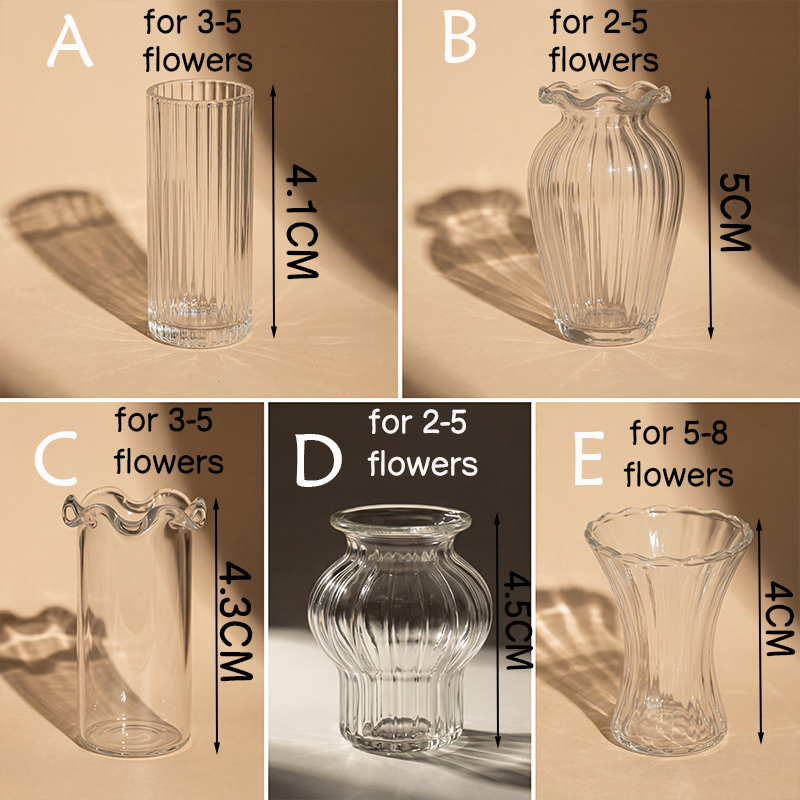 Mini Glass Birth Month Flower Matching Vase
