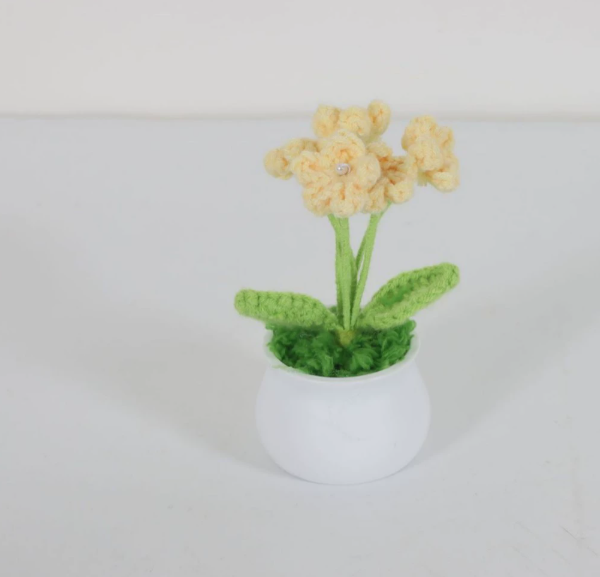 Personalized Crochet Flower in Pot Handmade Gift for Her Personalized Gift for Teacher Home Decoration Desk Decoration Crochet Rose in Pot