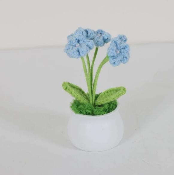 Personalized Crochet Flower in Pot Handmade Gift for Her Personalized Gift for Teacher Home Decoration Desk Decoration Crochet Rose in Pot
