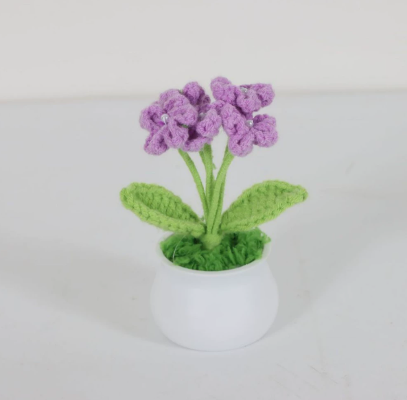 Personalized Crochet Flower in Pot Handmade Gift for Her Personalized Gift for Teacher Home Decoration Desk Decoration Crochet Rose in Pot