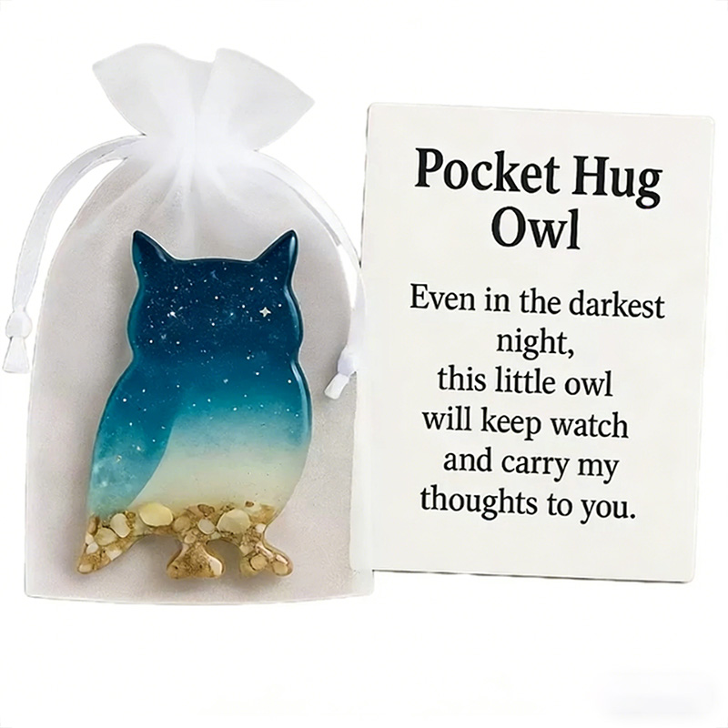 Ocean-themed Dachshund Ornament Pocket Hug Gift Long-Distance Relationship Gift Highland Cow Owl Dolphin Ornament