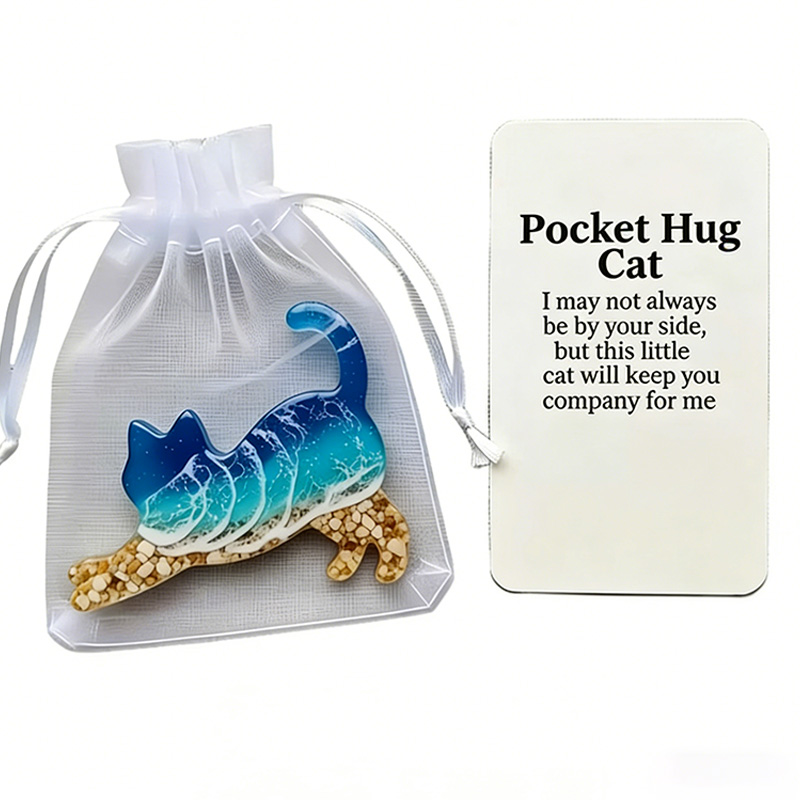 Ocean-themed Dachshund Ornament Pocket Hug Gift Long-Distance Relationship Gift Highland Cow Owl Dolphin Ornament