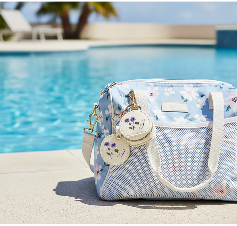 Personalized Mini Jewelry Travel Case  Custom Name and Birth Flower Portable Leather Box with Mirror Velvet Interior  Gift for Women