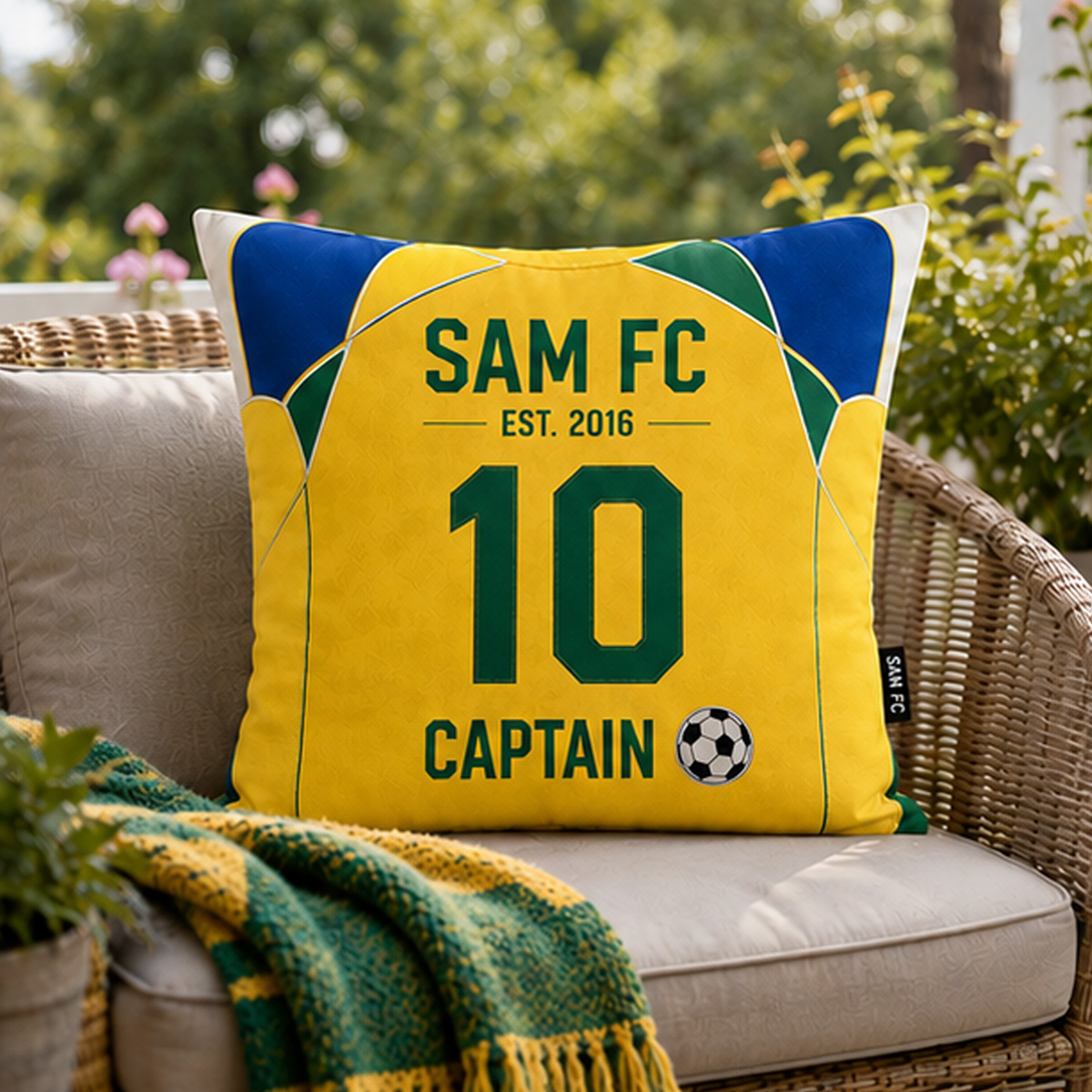 Personalized Football Jersey Pillow National Football Team Custom Name Number & Team Text for Football Lovers