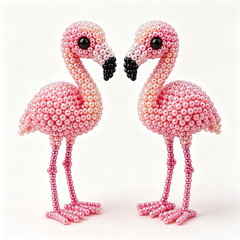 Personalized DIY Bead Bird Handmade Beading Kit Cute Animal Ornament Craft Gift For Adults Bird Lover Home Decor