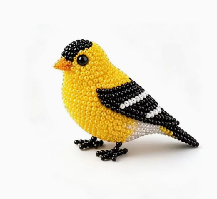 Personalized DIY Bead Bird Handmade Beading Kit Cute Animal Ornament Craft Gift For Adults Bird Lover Home Decor