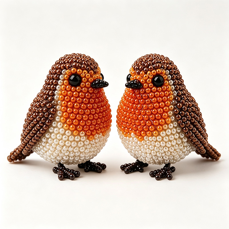Personalized DIY Bead Bird Handmade Beading Kit Cute Animal Ornament Craft Gift For Adults Bird Lover Home Decor