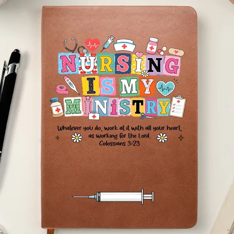 Personalized Nursing, Caring, Healing Is My Ministry Gift For Nurse, Doctor, Healthcare Journal
