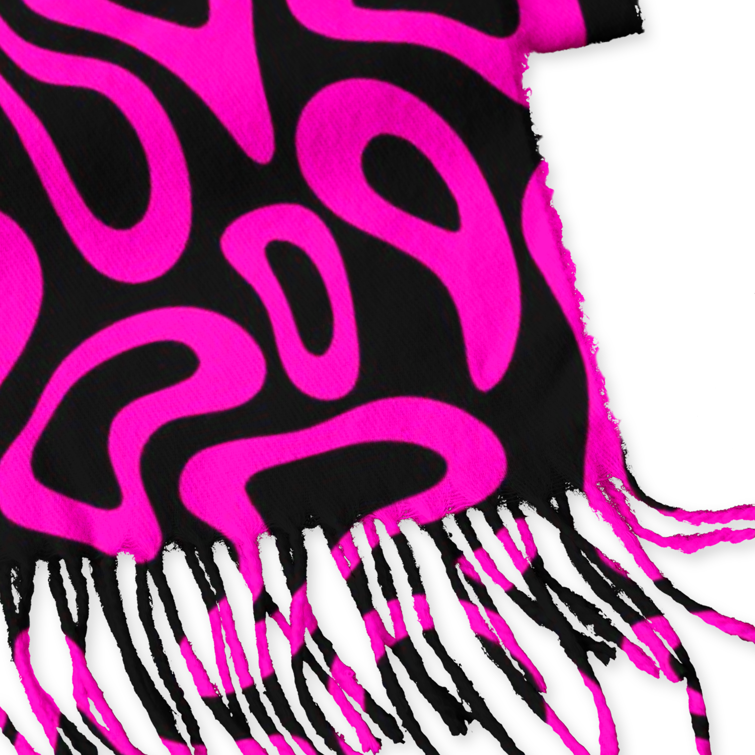 Grand Prix Racing Fan Abstract Print Poncho Shawl, 3‑Color Tassel Scarf Bundle