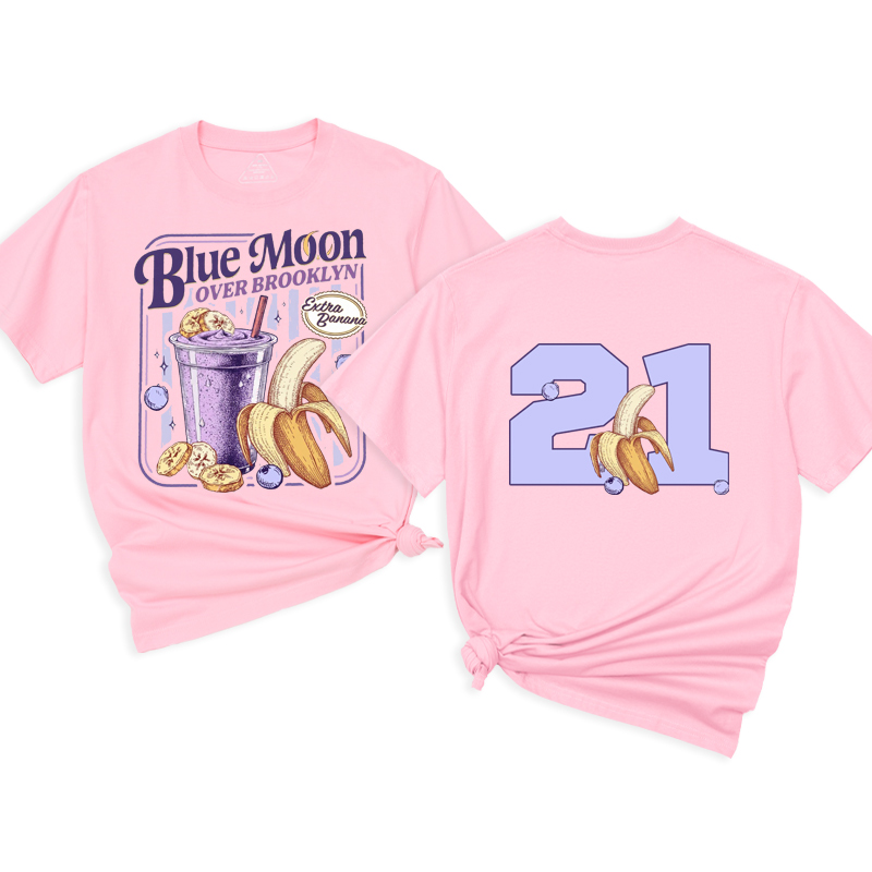 Personalized Blue Moon Over Brooklyn T-Shirt TV Inspired Shirt Extra Banana Smoothie Graphic Fans Gift
