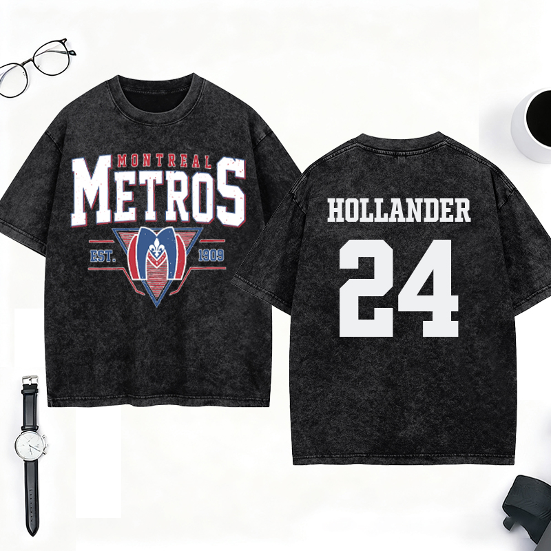 Personalized Montreal Metros 1909 Hockey Washed T-Shirt for Ice Hockey Lovers