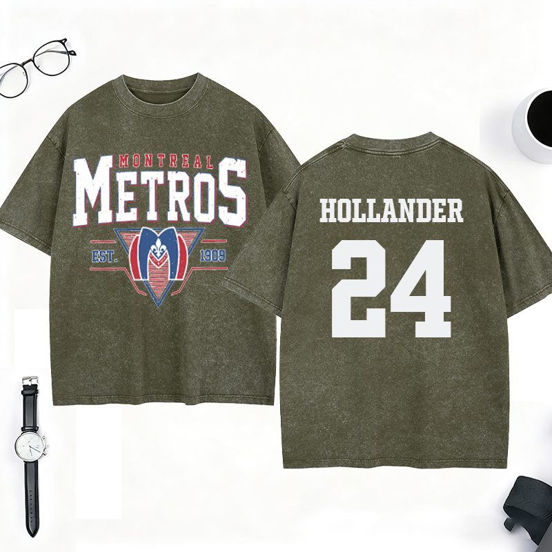 Personalized Montreal Metros 1909 Hockey Washed T-Shirt for Ice Hockey Lovers
