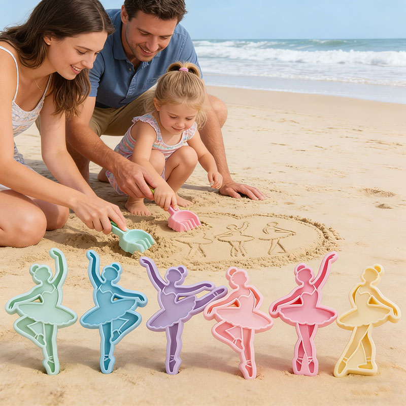 Personalized Multi-color Ballet Dancer 3D Printed Sand Mold Beach Vacation Essentials Play Birthday Gift for Family Kids