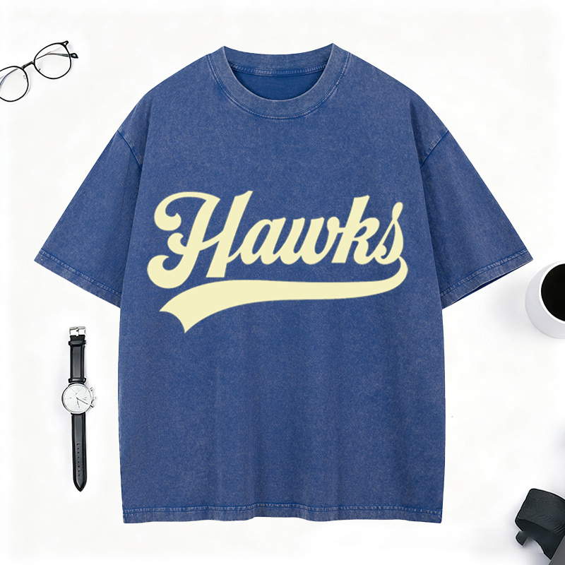 Personalized School Mascot Washed T-Shirt Custom Name Gifts For Back To School Sports Tee Team Mascot Shirt School Logo Tee