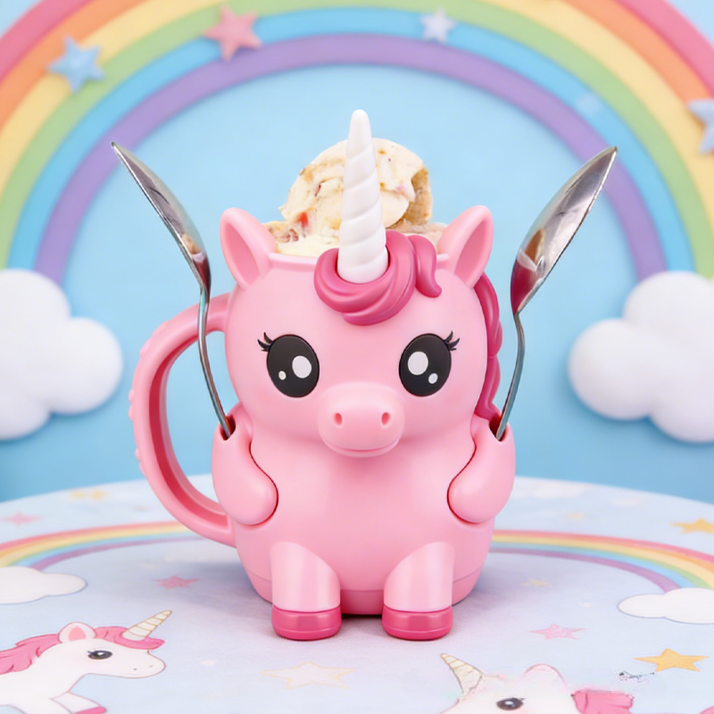Pink Dream Horse Ice Cream Pint Holder 3D Printed Cozy with Spoon Slot
