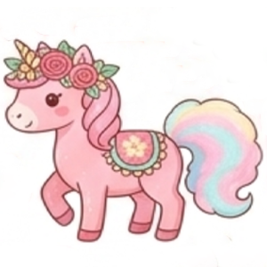 Personalized Cartoon Animal Princess Magical Horse Name Tracing Board Custom Handwriting Practice for Kids Back to School Birthday Gift