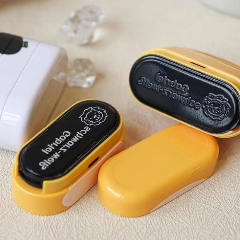 Personalized Two Color Name Stamp School Label Clothing Stamp Clothing Label Stamp Customized Name Stamp Stamp for Kids Fabric Stamp