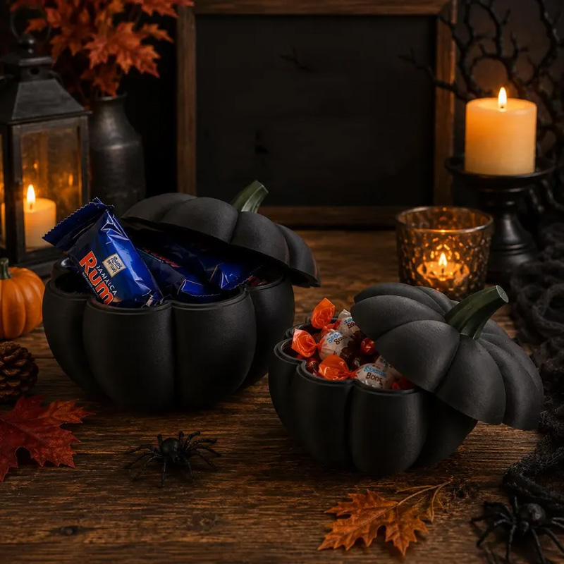 Personalized Pumpkin Cookie Jar Autumn Storage Container Festive Candy Bowl For Halloween Thanksgiving Decor
