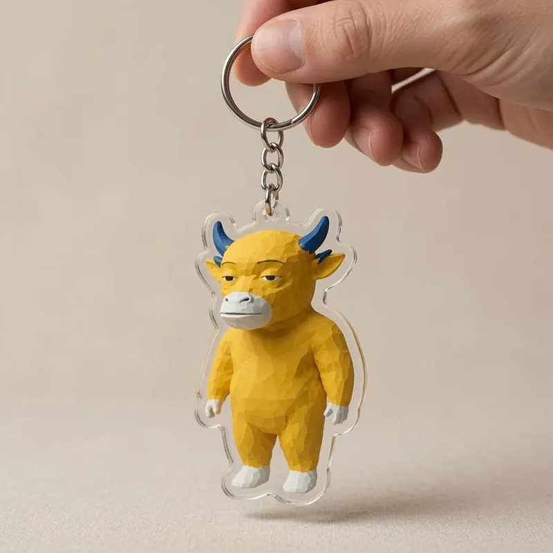 Personalized Niu Lai Keychain Colorful Cartoon Creature Bag Charm Fun Gift For Kids And Friends