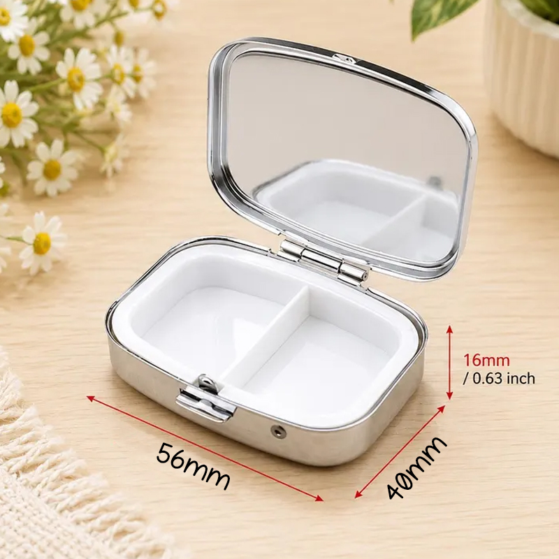 Personalized Colorful Striped Pill Box Cute Mini Medicine Case Portable Pocket Organizer Custom Name Travel Gift