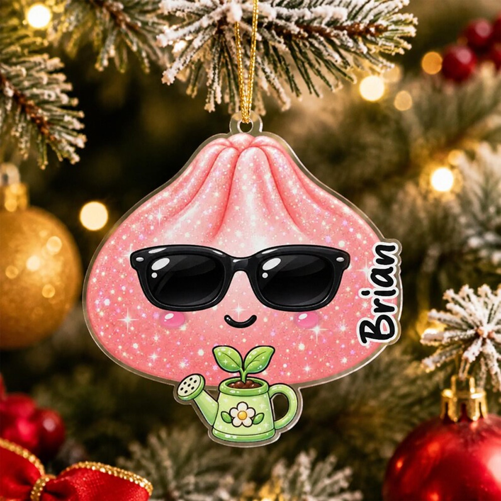 Personalized Cute Dumpling Ornament With Custom Name Colorful Holiday Tree Keepsake Gift For Kids
