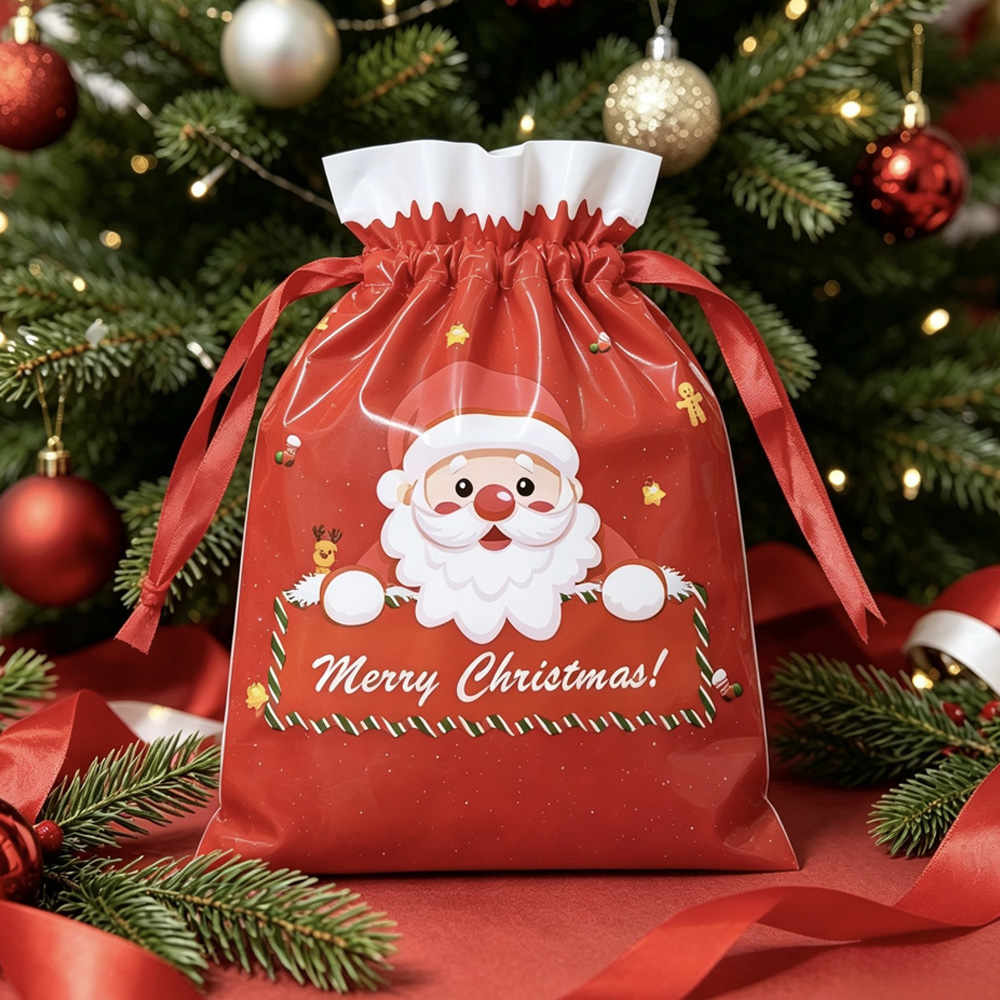 Personalized Santa Suit Gift Sack Large Christmas Present Bag Detail Festive Holiday Storage
