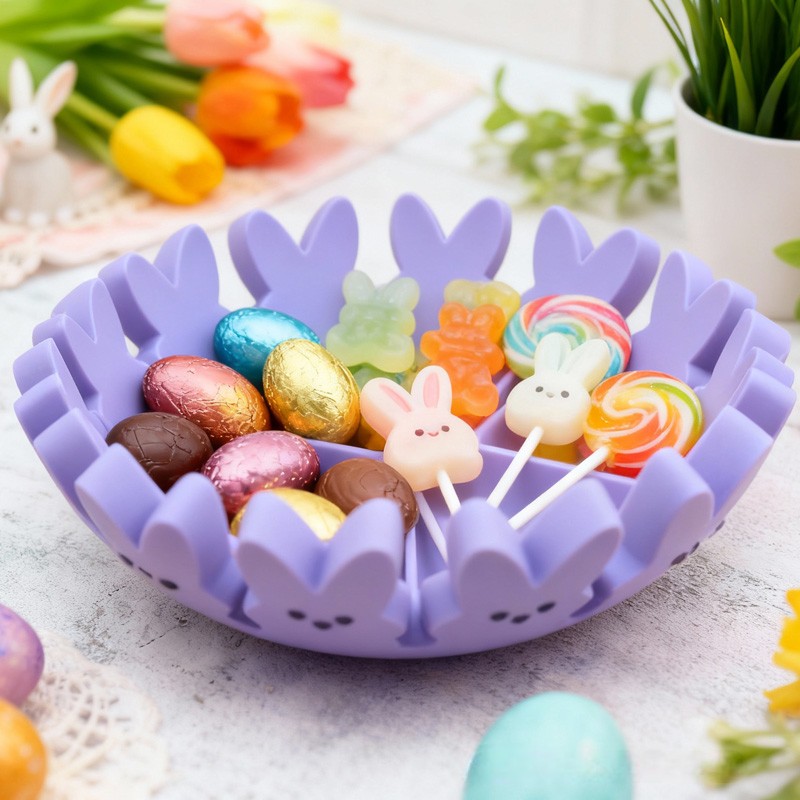 Lovely Bunny Themed Home Decoration Candy Holder Bunny Bowl 3D Printing
