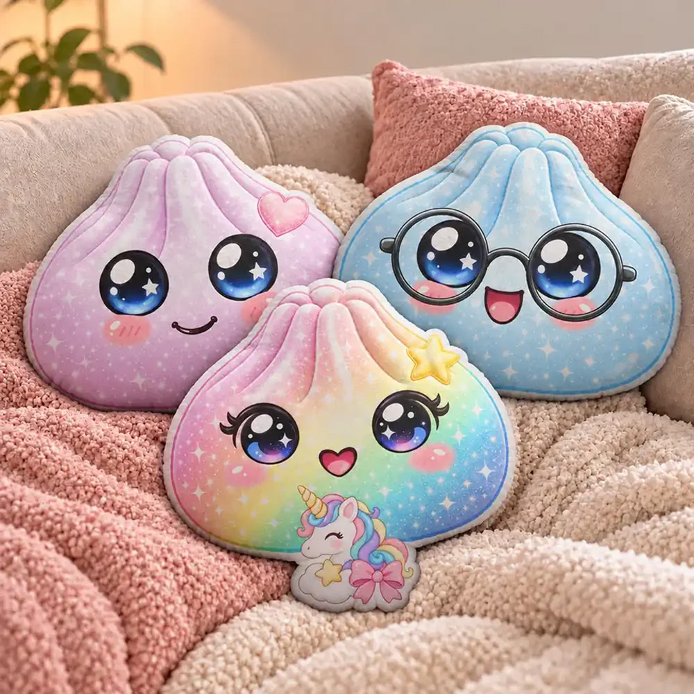 Personalized Shaped Pillow Cute Squishy Dumpling Character Gift For Kids Daughter
