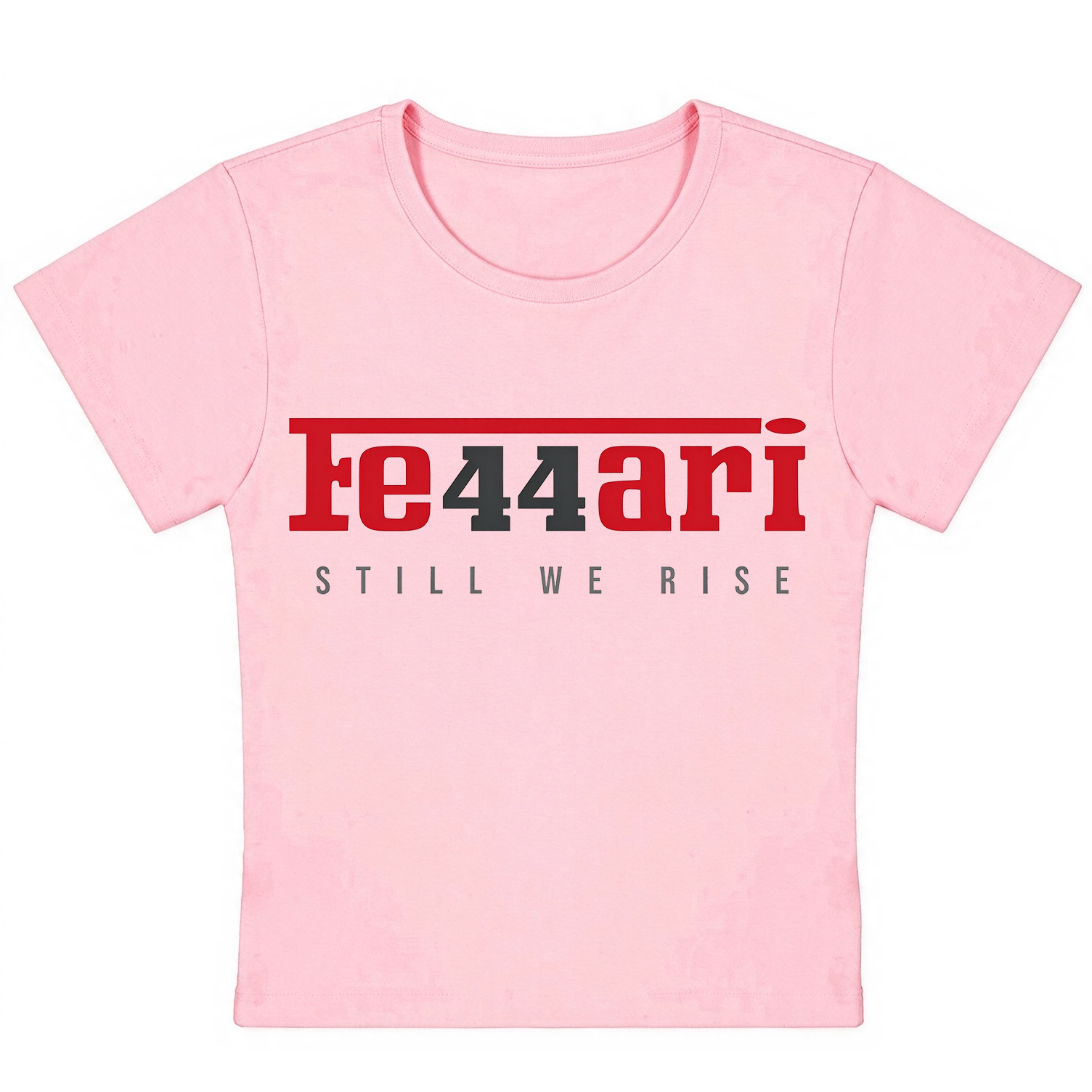 F1 Ferrari Fe44ari Still We Rise Baby Tee, Lewis Hamilton Inspired Cropped T-shirt, Formula 1 Racing Women’s Crop Top, F1 Fan Gift