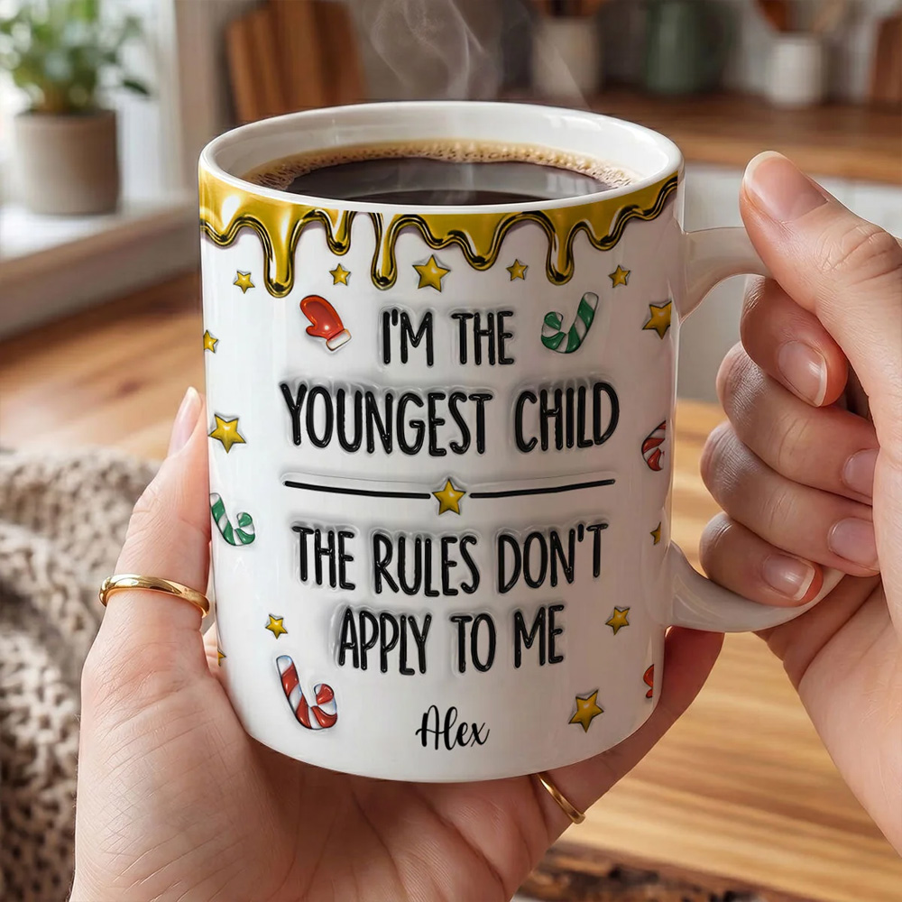 Personalized Funny Siblings Mug Set Oldest Middle Youngest Child Coffee Cup Humor Gift For Brother Sister Family Birthday Present