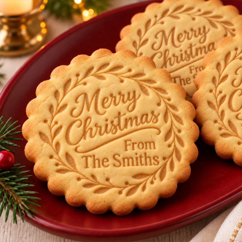 Personalized Christmas Cookie Stamp Custom Family Name Christmas Cookie Gifts